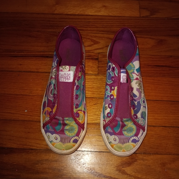 Coach Shoes - 8.5 COACH Poppy Collection Plum Colorful Shoes 💜💙💚💛